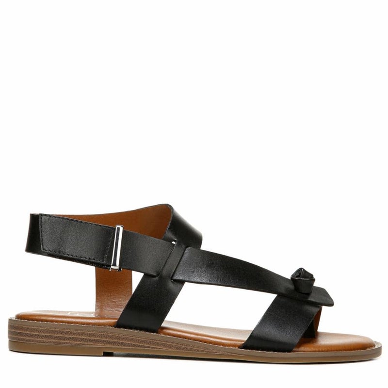 Franco Sarto Womens Glenni Ankle Strap Flat Sandals, Black, 8.5 M - Image 3